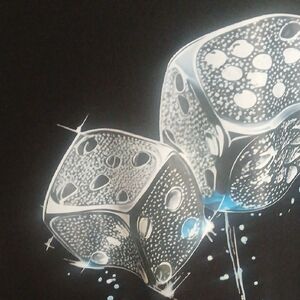 Black and White Dice Art Print